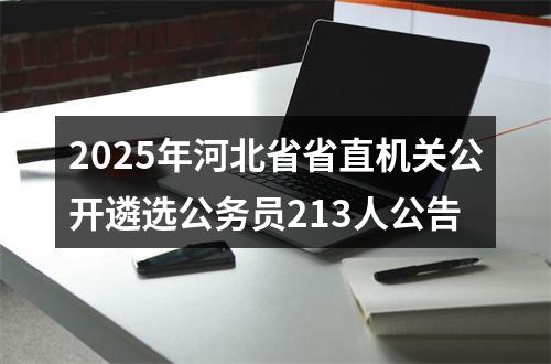 2025年河北省省直机关公开遴选公务员213人公告 图片