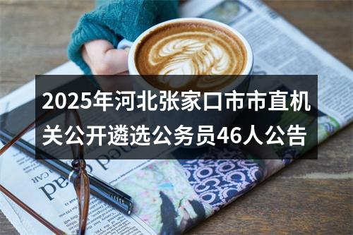 2025年河北张家口市市直机关公开遴选公务员46人公告 图片