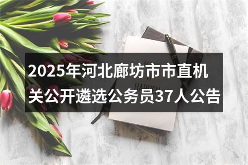2025年河北廊坊市市直机关公开遴选公务员37人公告 图片