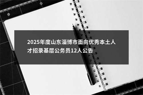 2025年度山东淄博市面向优秀本土人才招录基层公务员12人公告 图片