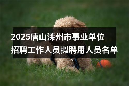 2025唐山滦州市事业单位招聘工作人员拟聘用人员名单 图片