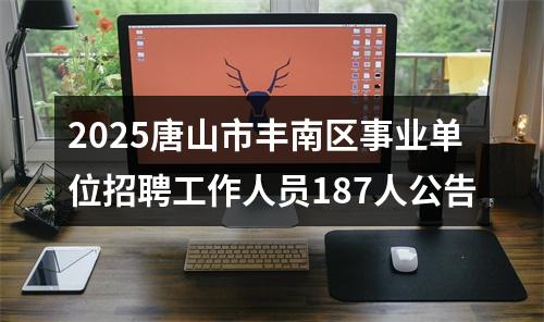 2025唐山市丰南区事业单位招聘工作人员187人公告 图片