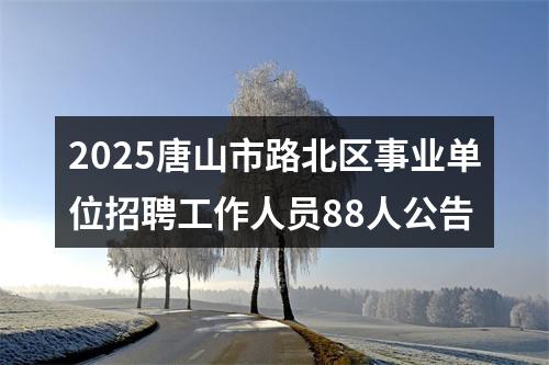 2025唐山市路北区事业单位招聘工作人员88人公告 图片