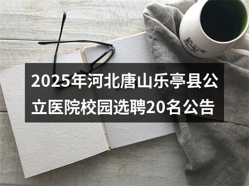 2025年河北唐山乐亭县公立医院校园选聘20名公告 图片
