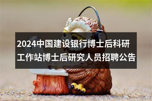 2024中国建设银行博士后科研工作站博士后研究人员招聘公告 图片