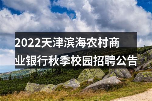 2022天津滨海农村商业银行秋季校园招聘公告 图片